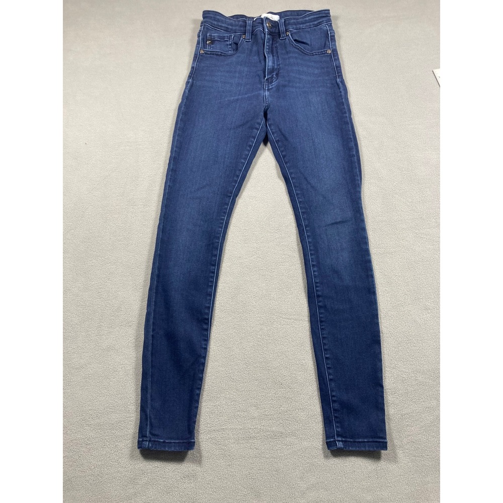 KanCan Women's Jeans Size 3/25 Blue Skinny High Rise Stretch Dark Wash KC9298D